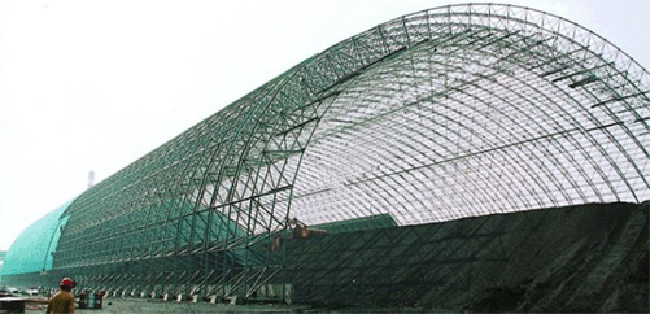 阜康热电厂螺栓球网架干煤棚